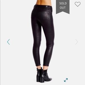 7 for All Mankind Faux Leather Ankle Skinny Jean